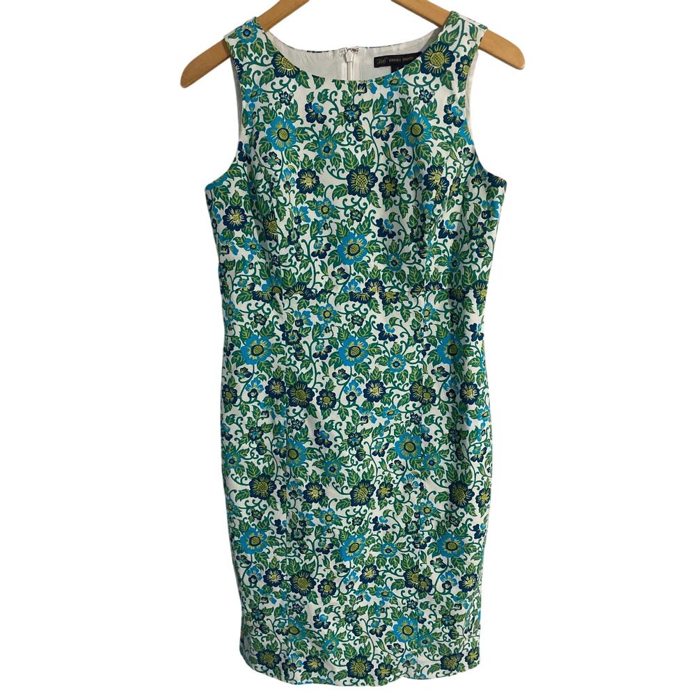 Brooks Brothers 346 sheath dress women’s 6 floral cotton preppy coastal office
